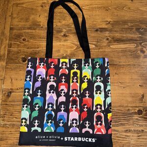 Starbucks Thailand 2021 Alice + Olivia Rainbow Multi ColorTote Shopping Bag +DHL